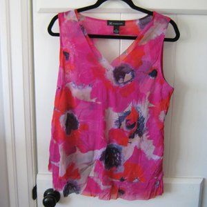 Bright Pink/Red Floral INC Top